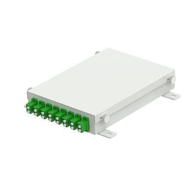 Caixa de terminais de fibra óptica de 8 núcleos para distribuição em rede e FTTH em aço laminado a frio