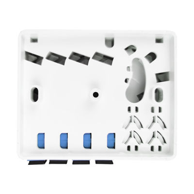 FTTH Network Indoor 4 Cores SC UPC Plastic Fiber Optic Faceplate Socket Panel em cinza