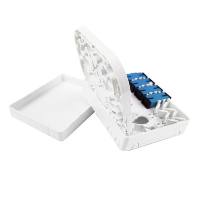 FTTH Network Indoor 4 Cores SC UPC Plastic Fiber Optic Faceplate Socket Panel em cinza