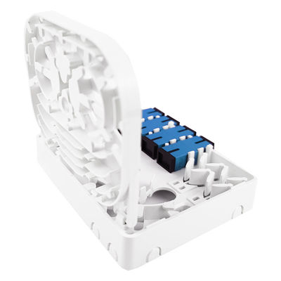 FTTH Network Indoor 4 Cores SC UPC Plastic Fiber Optic Faceplate Socket Panel em cinza