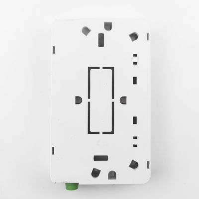 2 núcleos FC APC montados na parede painel de tomada de fibra óptica de plástico para interiores