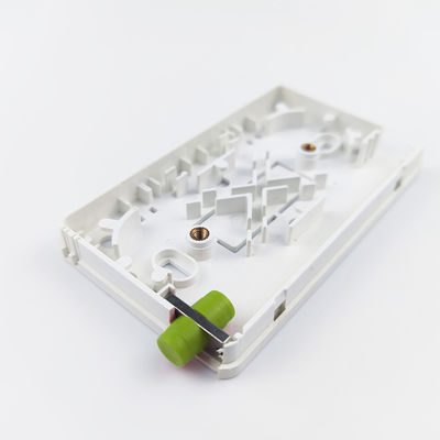 2 núcleos FC APC montados na parede painel de tomada de fibra óptica de plástico para interiores