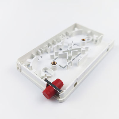 2 núcleos UPC painel de tomada de placa de fachada de fibra óptica de plástico para rede FTTH em branco/cinza