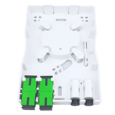 2 núcleos SC APC painel de tomada de fibra óptica de plástico para interior em rede FTTH