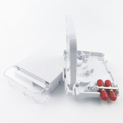 2 núcleos ST UPC Fibra Óptica de Plástico Face Plate Socket Panel para integração FTTH branco