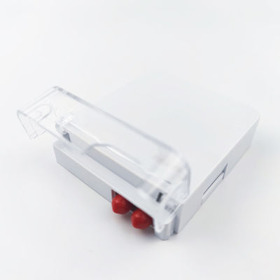 2 núcleos ST UPC Fibra Óptica de Plástico Face Plate Socket Panel para integração FTTH branco
