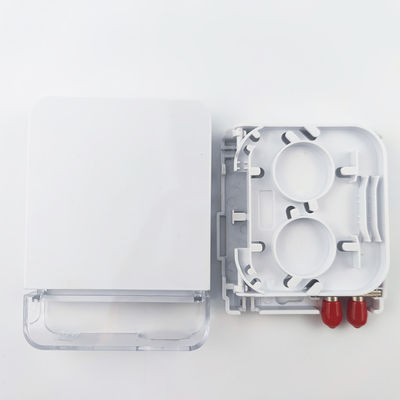 2 núcleos ST UPC Fibra Óptica de Plástico Face Plate Socket Panel para integração FTTH branco