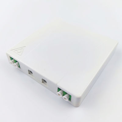 2 núcleos LC APC painel de tomada de fibra óptica de fachada de plástico para interior em rede FTTH