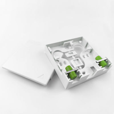 2 núcleos FC APC painel de tomada de fibra óptica de plástico para rede FTTH em branco/cinza