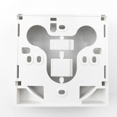 2 núcleos FC APC painel de tomada de fibra óptica de plástico para rede FTTH em branco/cinza