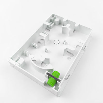 2 núcleos FC/APC painel de tomada de placa de fachada de fibra óptica de plástico para rede FTTH interior