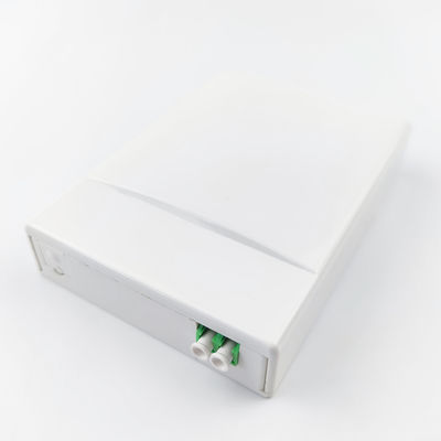 2 núcleos LC APC Fibra óptica de plástico painel de tomada de fachada para FTTH White Time 5 anos