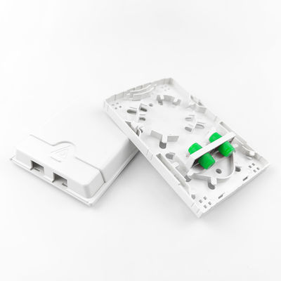 2 Núcleos FC APC Fibra Óptica de Plástico Painel de Soquete Branco para Aplicações FTTH