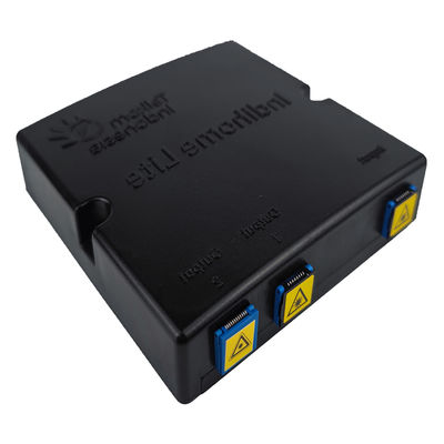 Painel de soquete de fachada de divisor de fibra óptica de plástico preto para FTTH 2 núcleos SC UPC PC