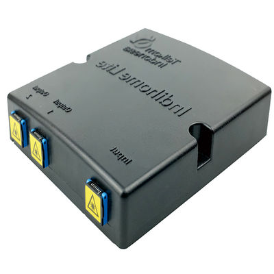 Painel de soquete de fachada de divisor de fibra óptica de plástico preto para FTTH 2 núcleos SC UPC PC