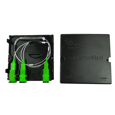 FTTH 2 núcleos SC APC Fibra óptica de plástico Splitter Faceplate Socket Panel com 3 vezes