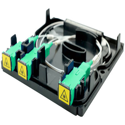 FTTH 2 núcleos SC APC Fibra óptica de plástico Splitter Faceplate Socket Panel com 3 vezes
