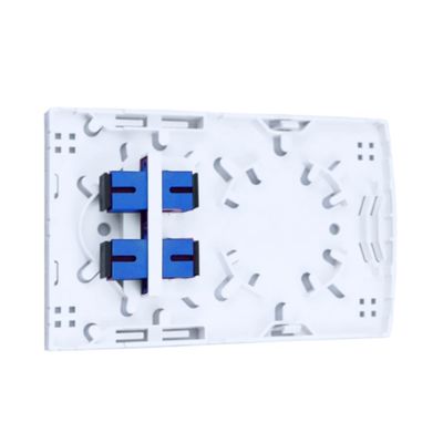5 2 Núcleos SC UPC Painel de tomada de placa de fachada de fibra óptica de plástico para aplicações FTTH