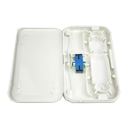 Aplicações de rede FTTH Painel de tomada de placa de fachada de fibra óptica de plástico para interiores brancos