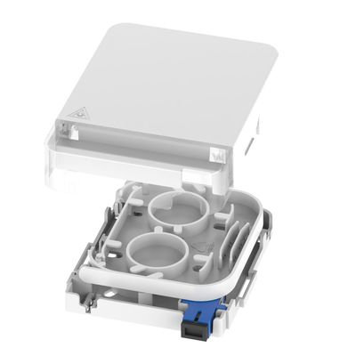 Painel de tomada de fibra óptica de 115*86*22 mm para instalação de redes FTTH interiores compactas