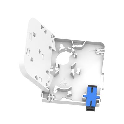 Painel de tomada de fibra óptica de 115*86*22 mm para instalação de redes FTTH interiores compactas