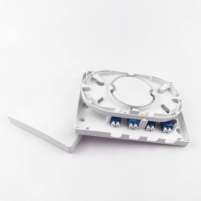150*110*30mm FTTH Network Indoor 4 Cores LC UPC Fibra Óptica Plástico Faceplate Socket Panel