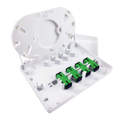 4-Cores SC APC Fibra Óptica de Plástico Faceplate Socket Panel para Indoor em rede FTTH