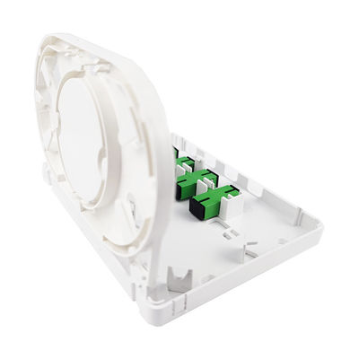 4-Cores SC APC Fibra Óptica de Plástico Faceplate Socket Panel para Indoor em rede FTTH