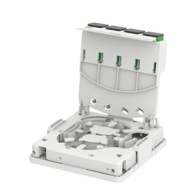4 portas SC Socket de fibra interna montada em parede/DIN-Rail para rede FTTH 5 garantida