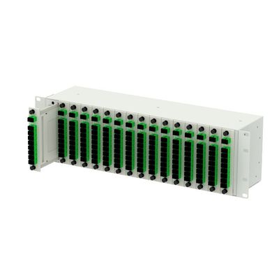 16 Slots Tipo de cassete padrão Sub-rack de divisão para rede em FTTH Racks Enclosure