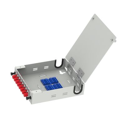 FTTX Ferro laminado a frio 8 núcleos Fibra óptica FTTH Terminal Box para distribuição de rede