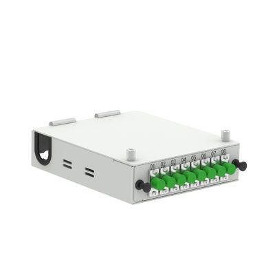 Caixa de distribuição de fibra óptica de alumínio de 8 núcleos FC APC para terminais de rede FTTH/FTTX