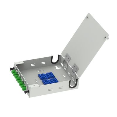 Caixa de distribuição de fibra óptica de alumínio de 8 núcleos FC APC para terminais de rede FTTH/FTTX