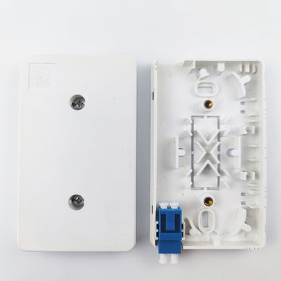 ABS 2 núcleos LC UPC Fibra Óptica de Plástico Faceplate Socket Panel para rede FTTH interior