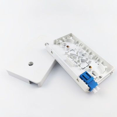 ABS 2 núcleos LC UPC Fibra Óptica de Plástico Faceplate Socket Panel para rede FTTH interior