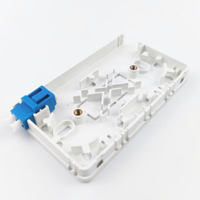 ABS 2 núcleos LC UPC Fibra Óptica de Plástico Faceplate Socket Panel para rede FTTH interior