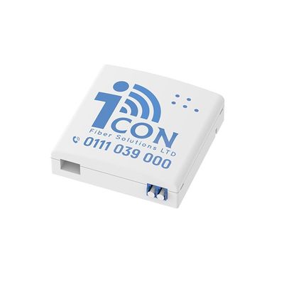 2 núcleos LC UPC painel de tomada de fibra óptica de plástico para interior em rede FTTH